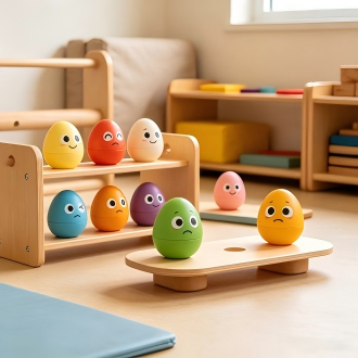 表情平衡蛋：幼儿园孩童的健康感统玩具